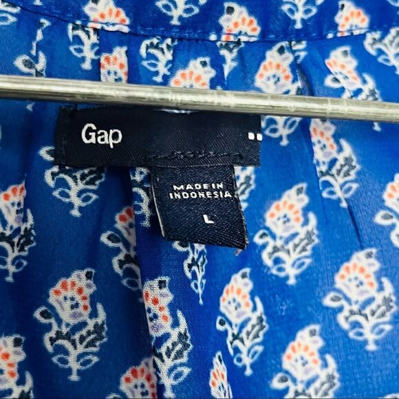 𝅺gap camisole floral boho with Tassels blue red and cream Size Large - Picture 5 of 11